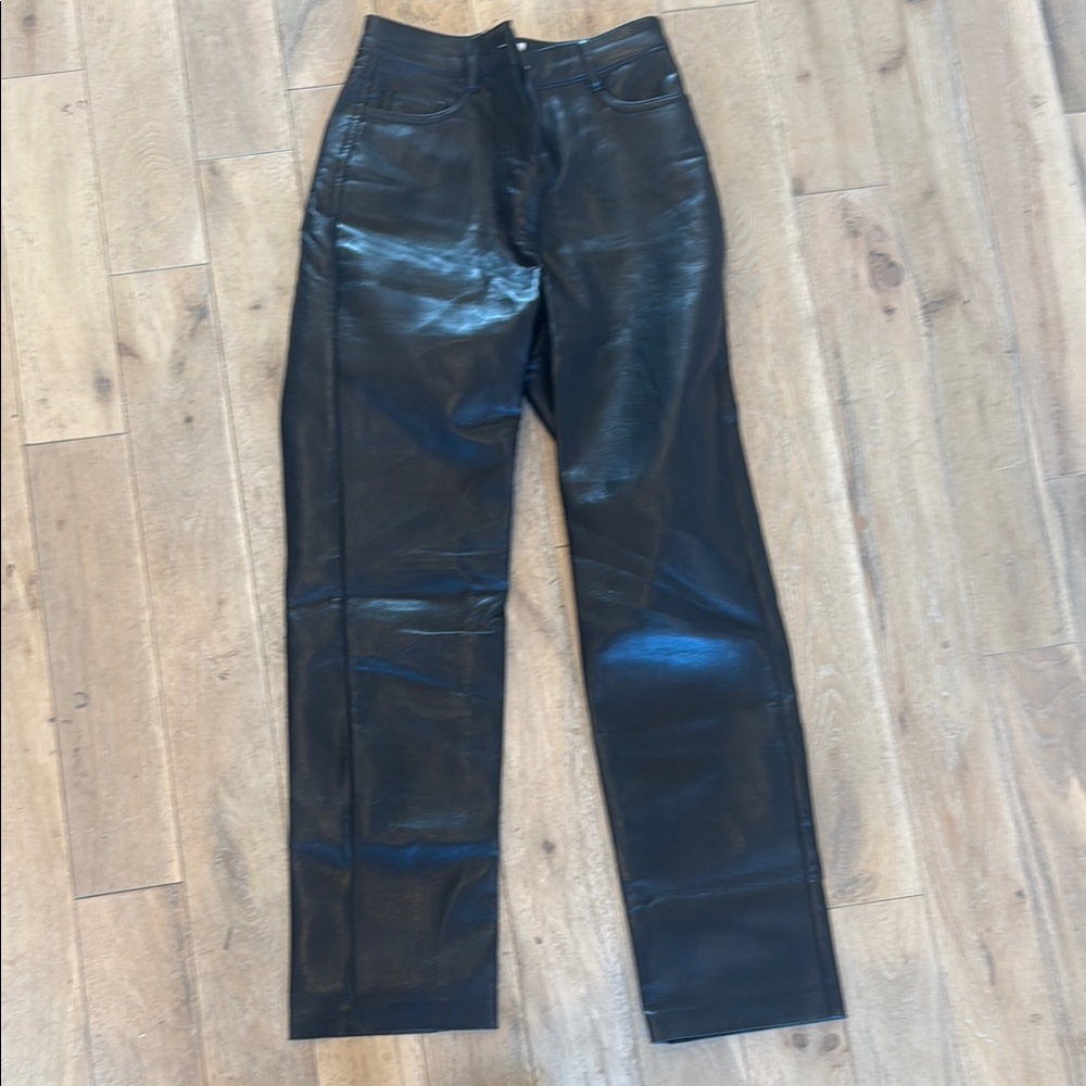 Wilfred Luxe Black Leather Trousers